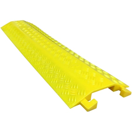 Electriduct Cable Ramp, 1-1/2 in H, 37-1/4 in L, 11 in W, 1 Channel, PVC, Yellow DO-EZ-RUNNER-1CH-YL